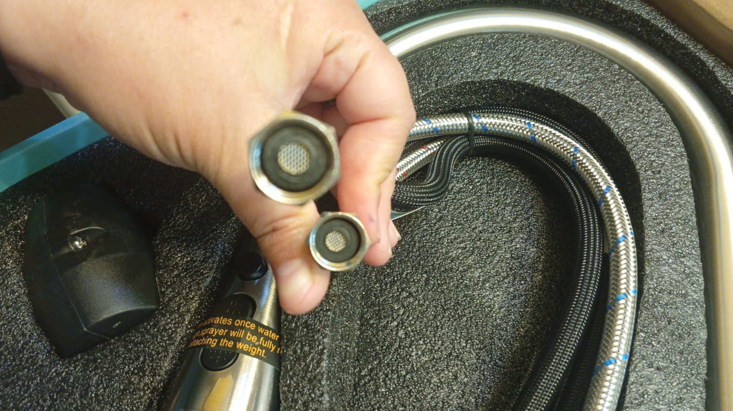 Grifo de fregadero de cocina, níquel cepillado, rociador desplegable.