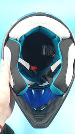 Casco de motocross para niños Roozo FF601-2 Talla M, Azul (USADO)