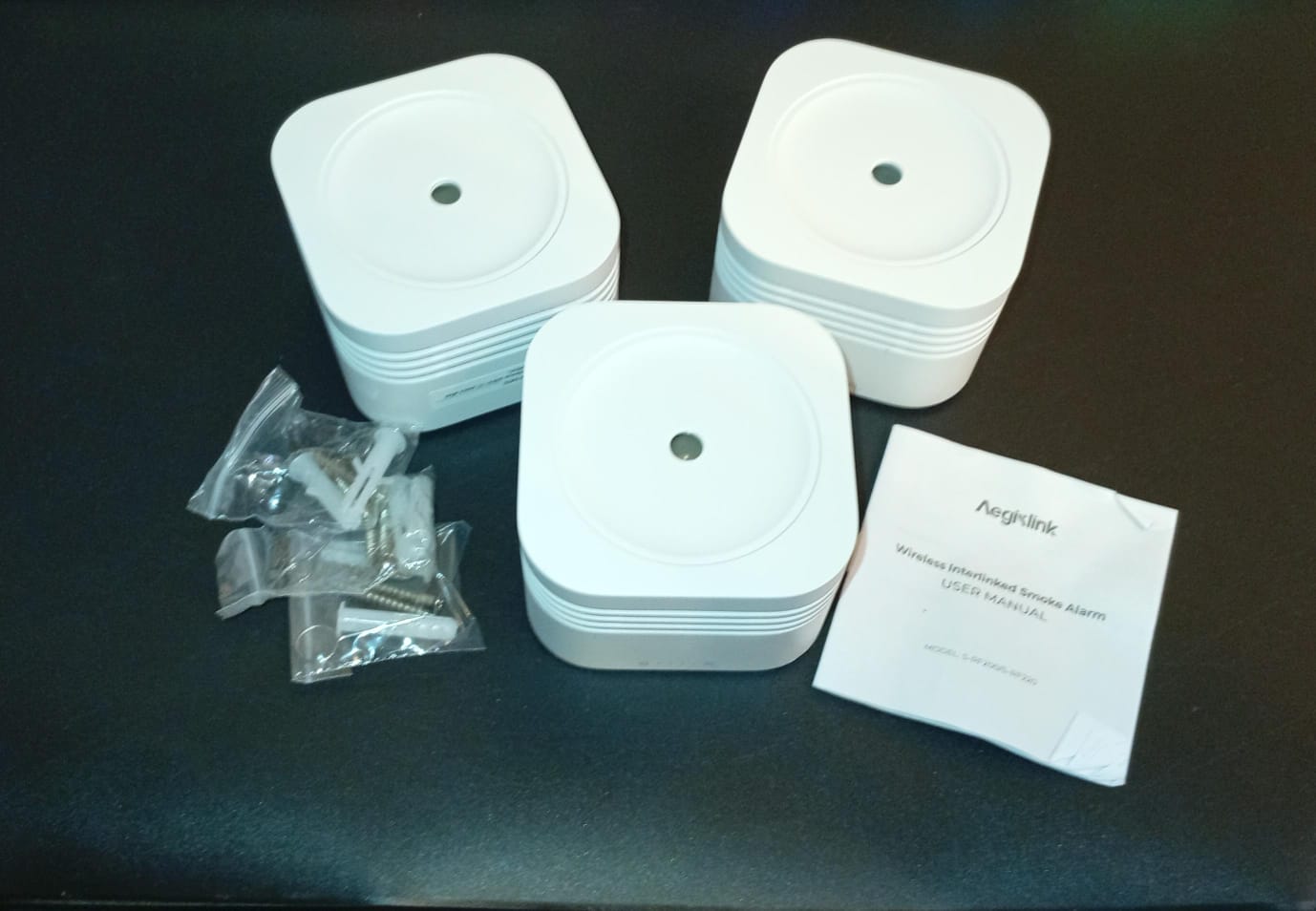 Detector de humo inalámbrico en red, Aegislimk S-RF200, 3 pack.