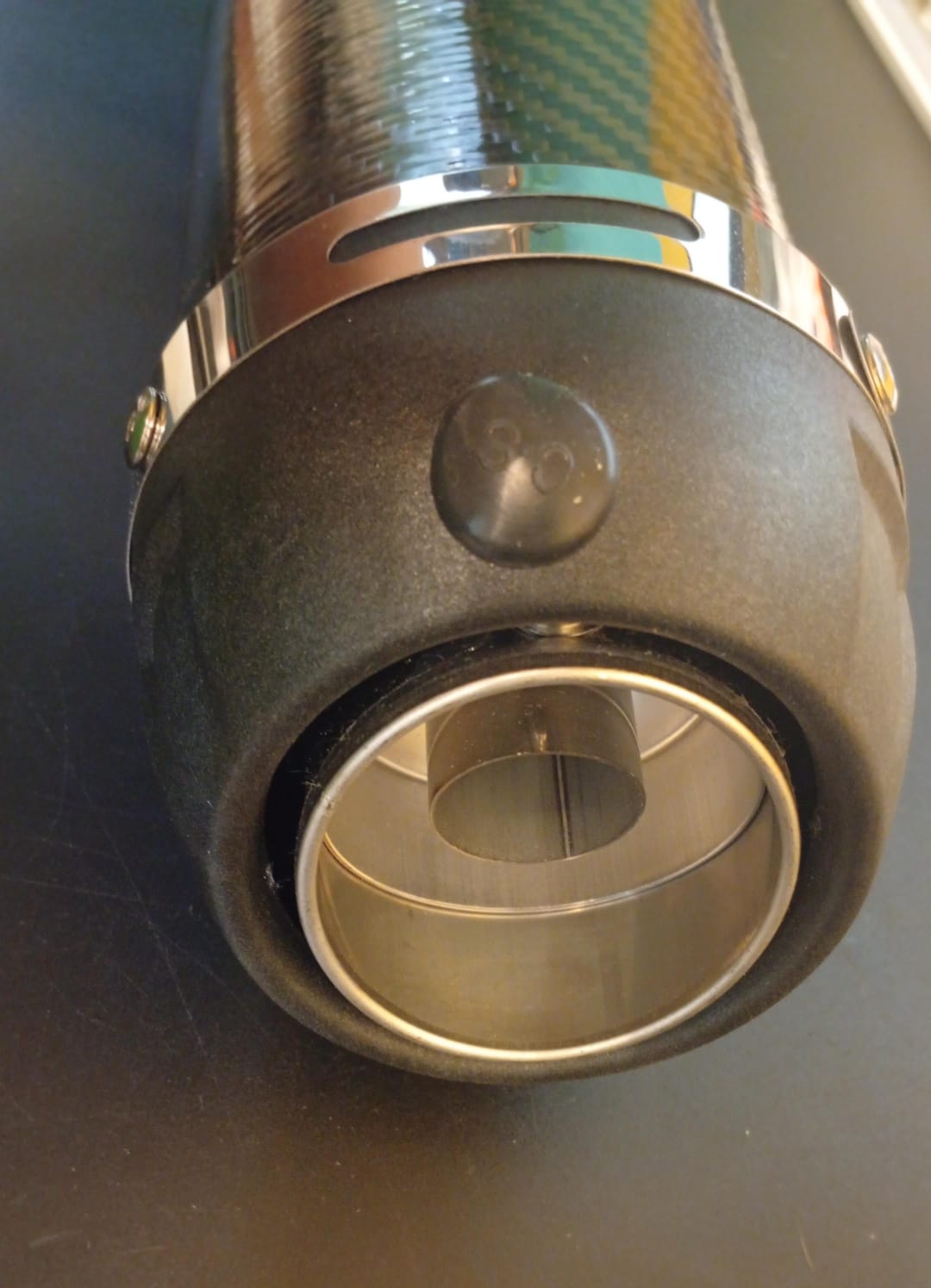 Silenciador de escape, 51mm, P/motocicleta, Qiilu.(USADO).