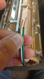 Lámparas colgantes, de cristal, metal cromado, (cable negro).