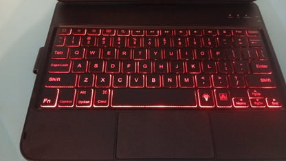 Funda para iPad de 11", giratoria 360°,  retroiluminado RGB.