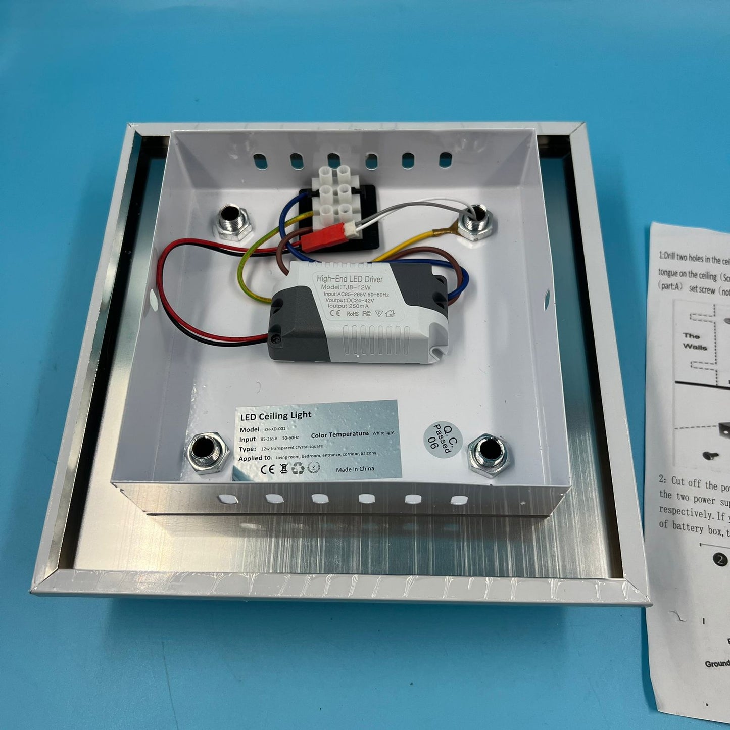 Lámpara de techo colgante moderna de cristal 20cm