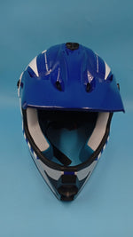 Casco de motocross para niños Roozo FF601-2 Talla M, Azul (USADO)