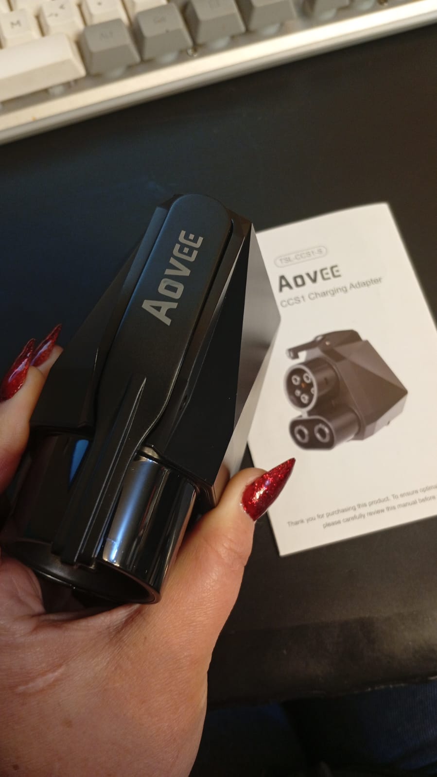 Adaptador de sobrecarga, NACS a CCS1, EV para Tesla, V3/V4 DC.