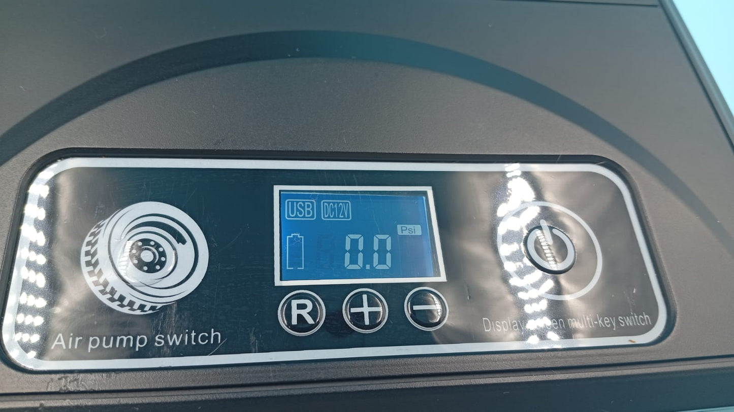 Arrancador de batería para coche con compresor de aire, (USADO).