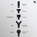 Masajeador de percusión de tejido ultra profundo Sharper Image Powerboost
