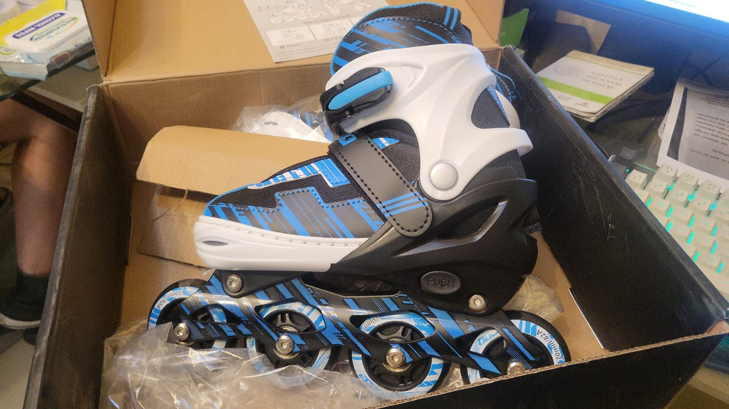 Patines en línea ajustables para niños y niñas con ruedas iluminadas. ECOO