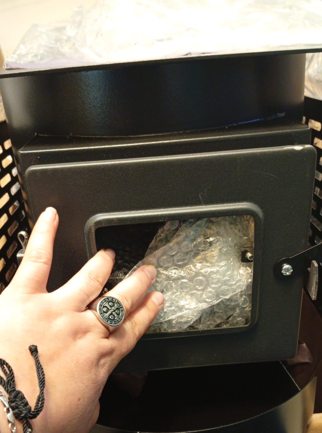 Estufa de Leña Para Camping, Portátil, Interior Pequeña.(DETALLE)