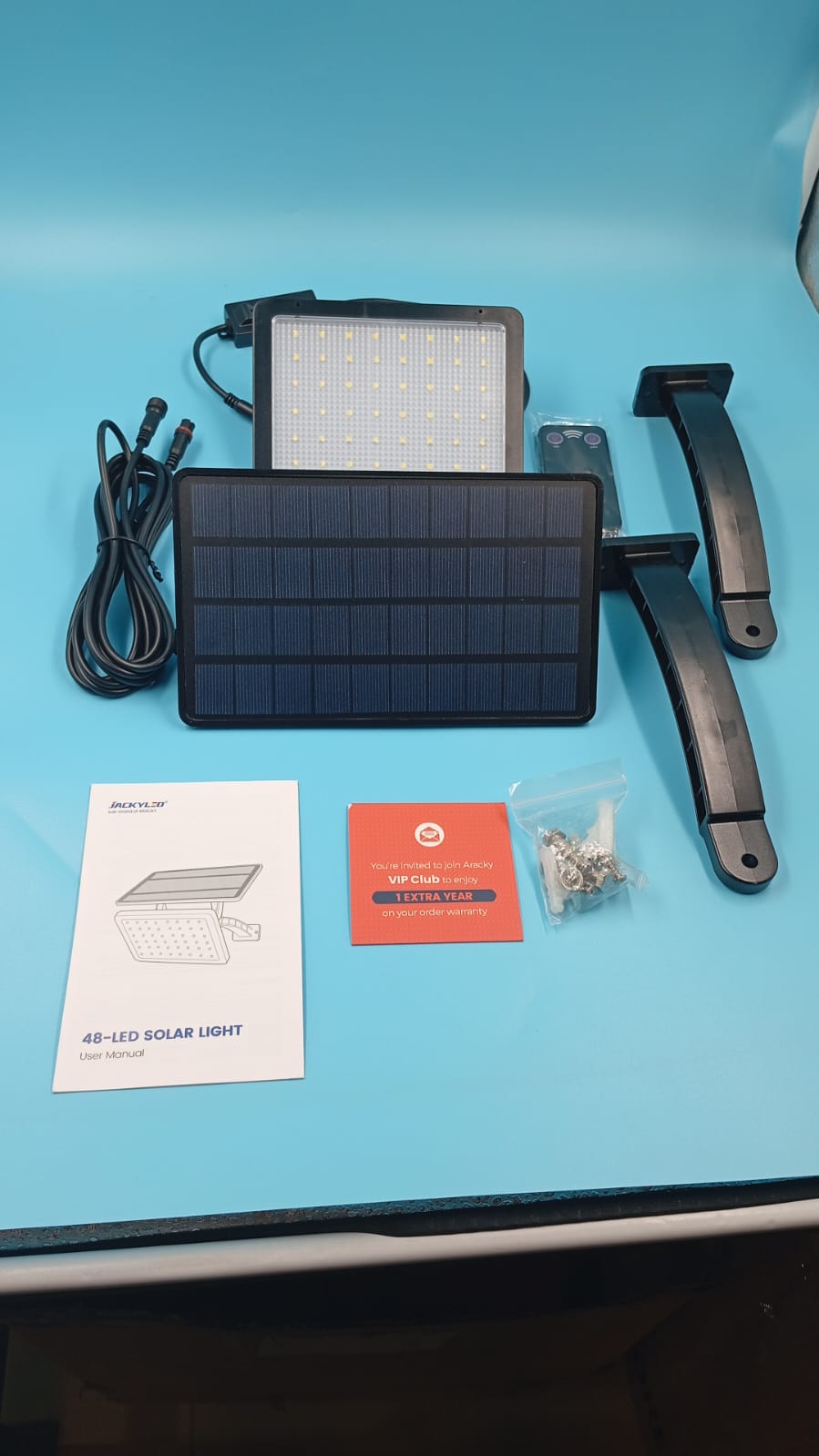 Luz solar de 1000 lúmenes con 48 luces LED, Jackyled, 6W.