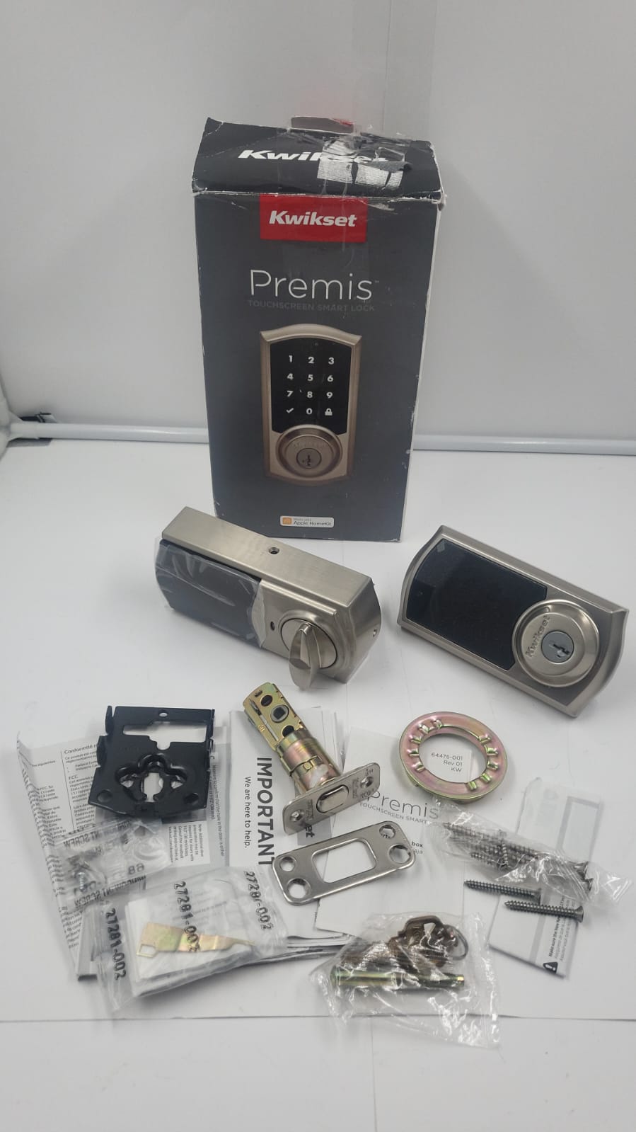 Cerradura inteligente con pantalla táctil. Compatible con Apple HomeKit.