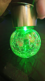 Luces solares, esféricas con pinzas para colgar, multicolor.