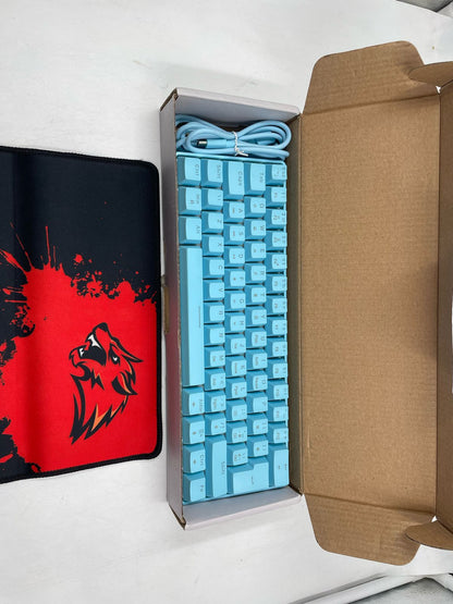 Teclado mecánico con cable ZIYOU LANG T60 de 62 teclas.
