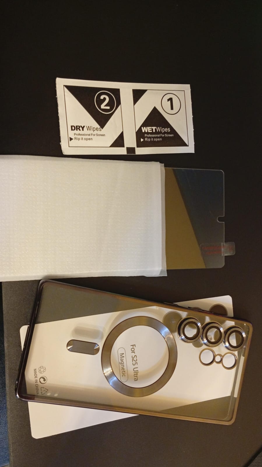 Funda para Samsung Galaxy S25 ultra, glossy, con cristal templado.