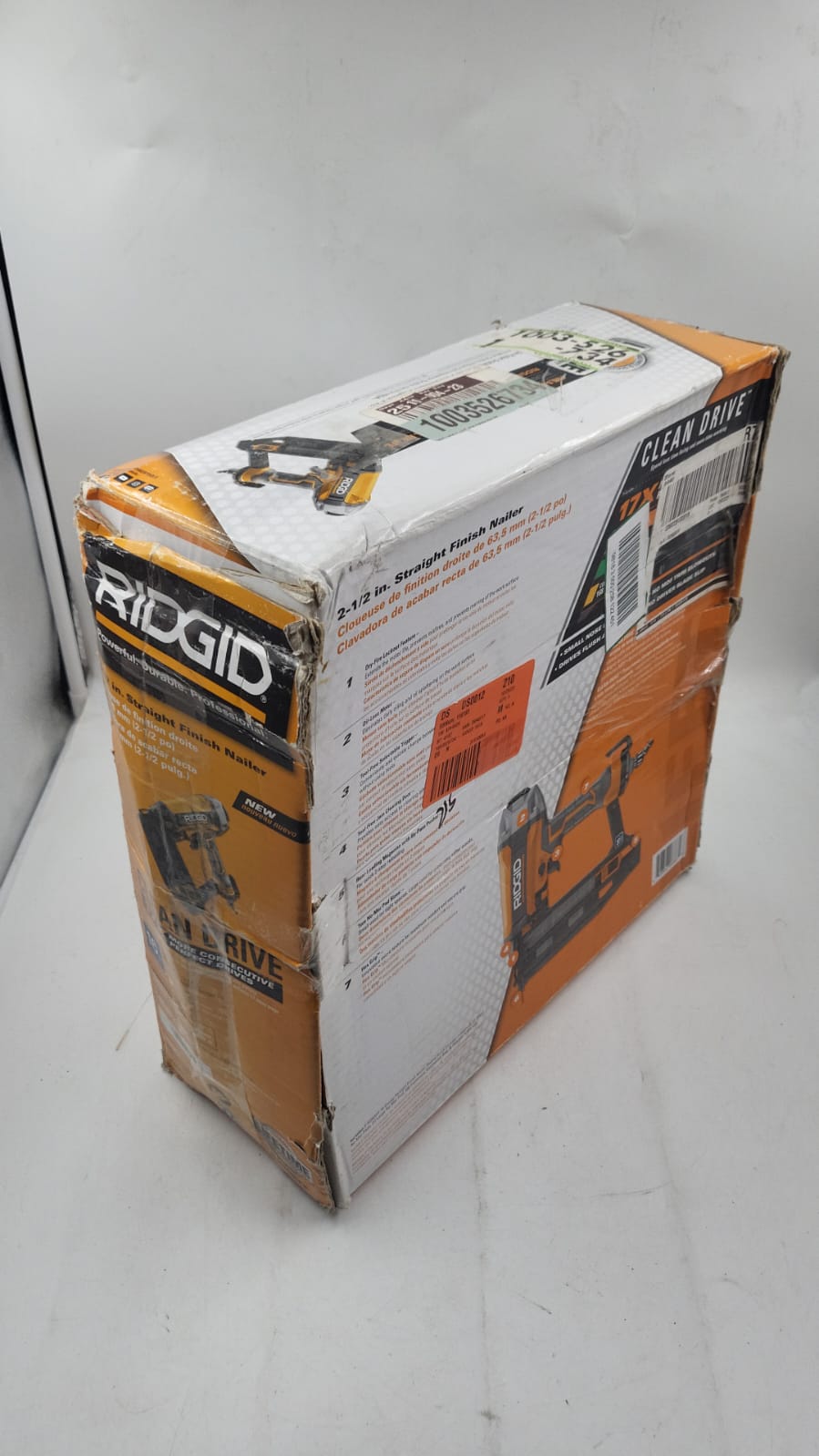 Clavadora neumática de acabado recto USADO RIDGID