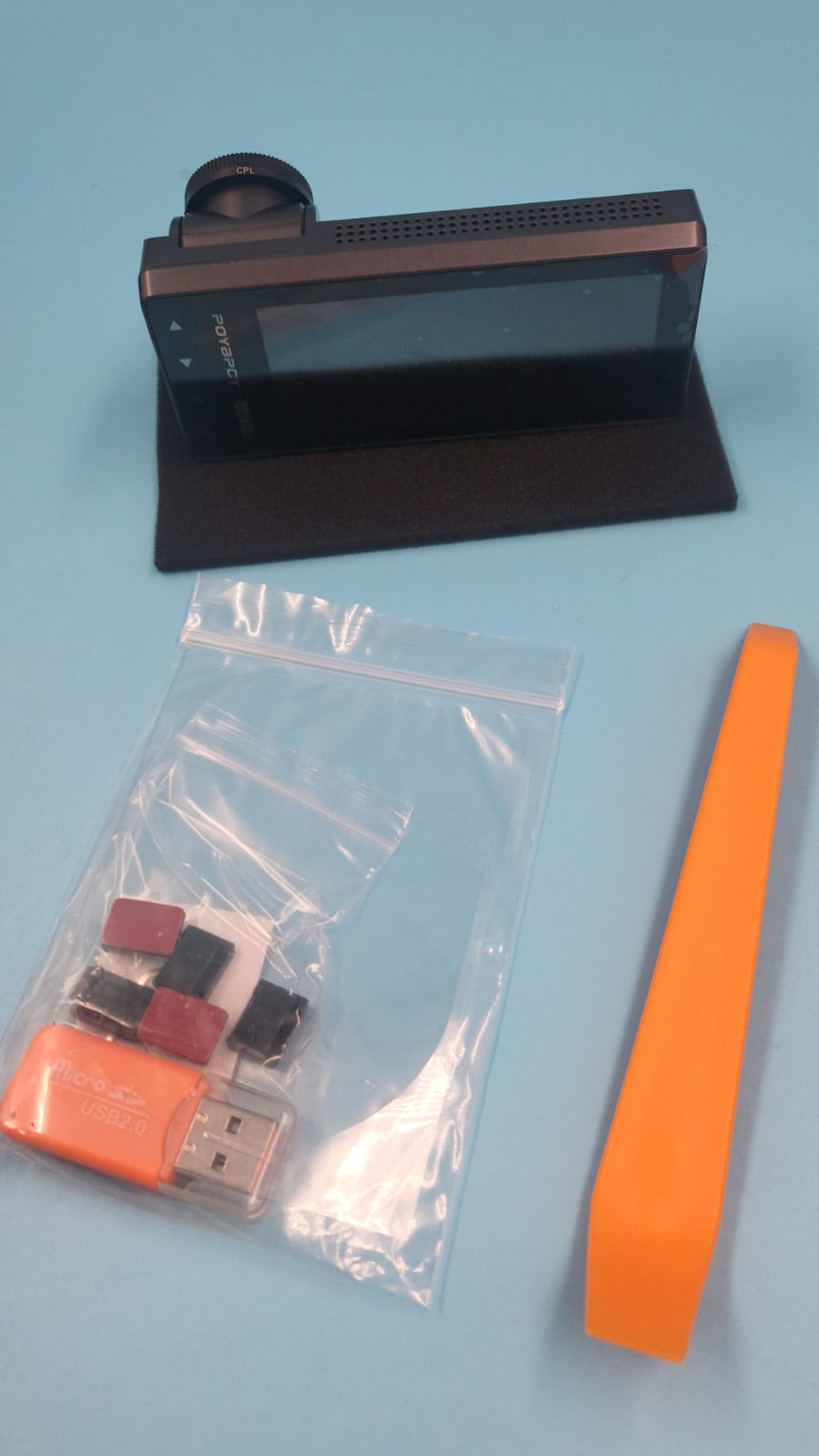 Cámara para coche POYBPCY 4K, WiFi, con tarjeta SD de 64 GB, control por app