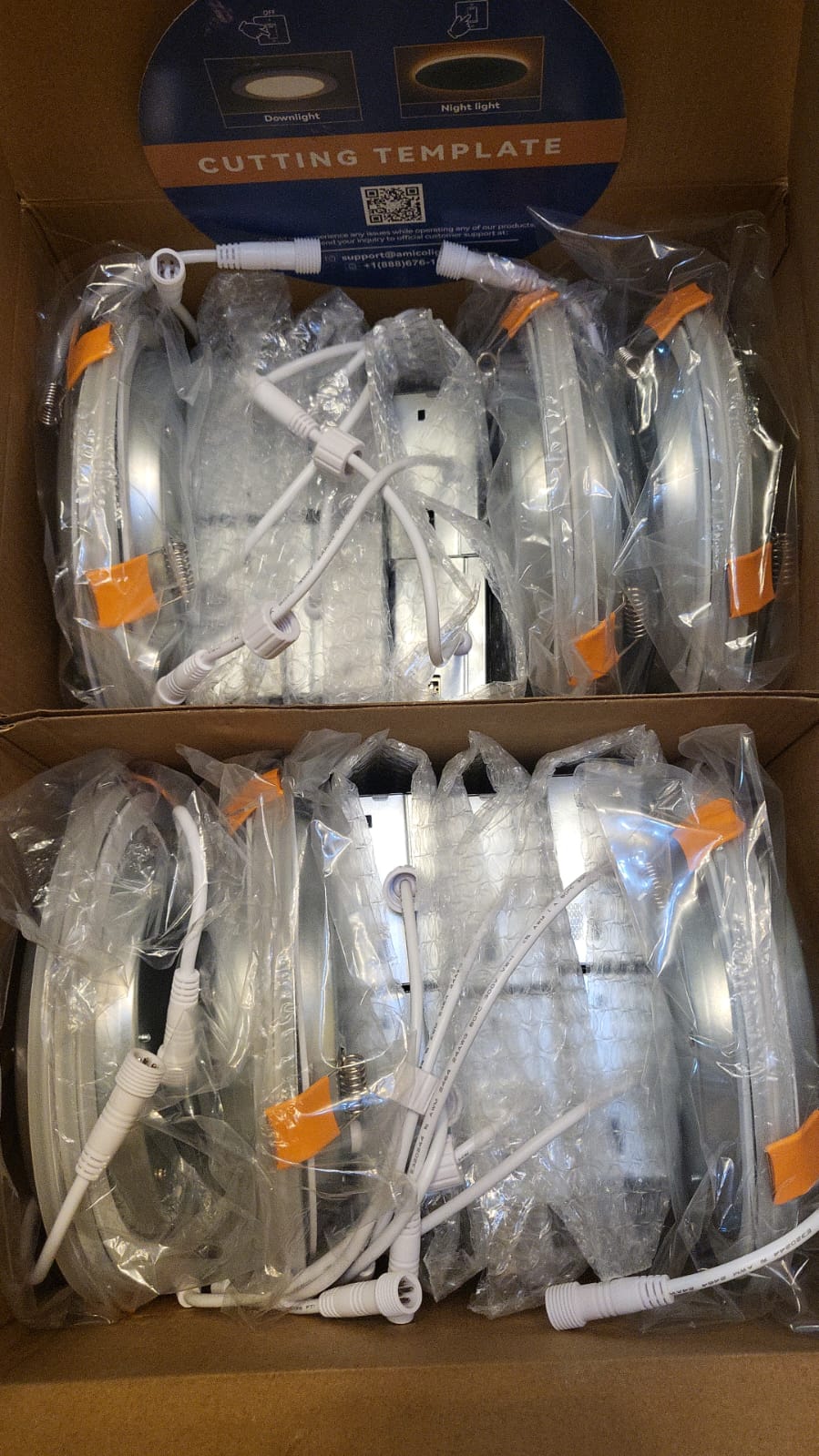 Amico 12 luces LED empotrables de techo de 6 pulgadas 5CCT con luz nocturna.