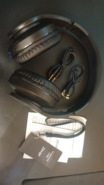 Auriculares Bluetooth plegables, ZIHNIC, micro SD/TF, Estuche.(sin caja)