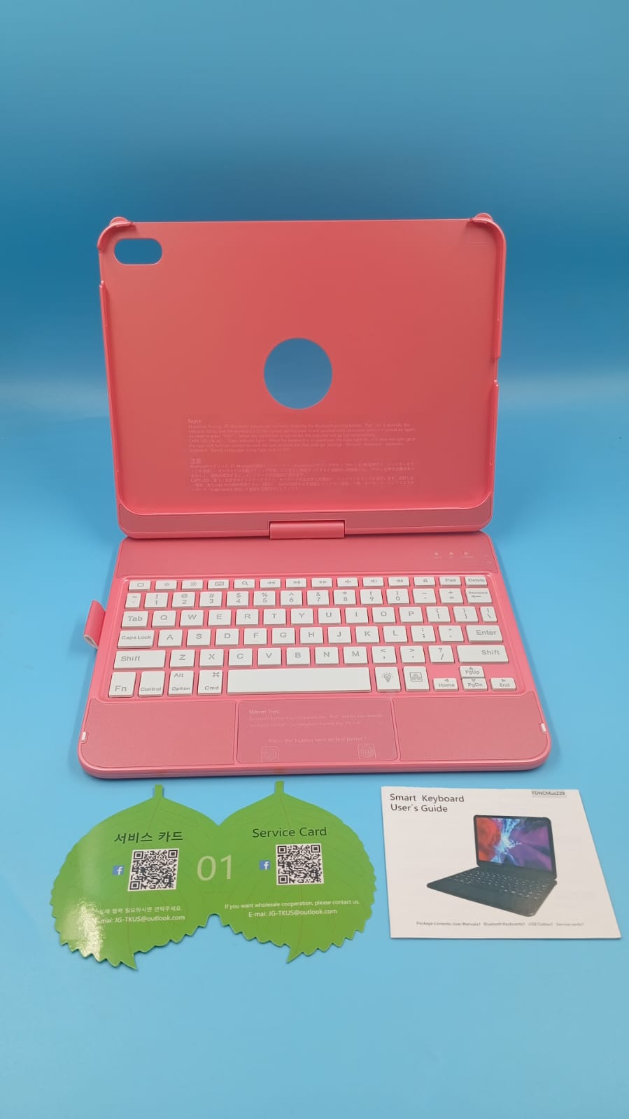 Funda con teclado táctil para iPad de 11", Fuwang, giratoria 360.