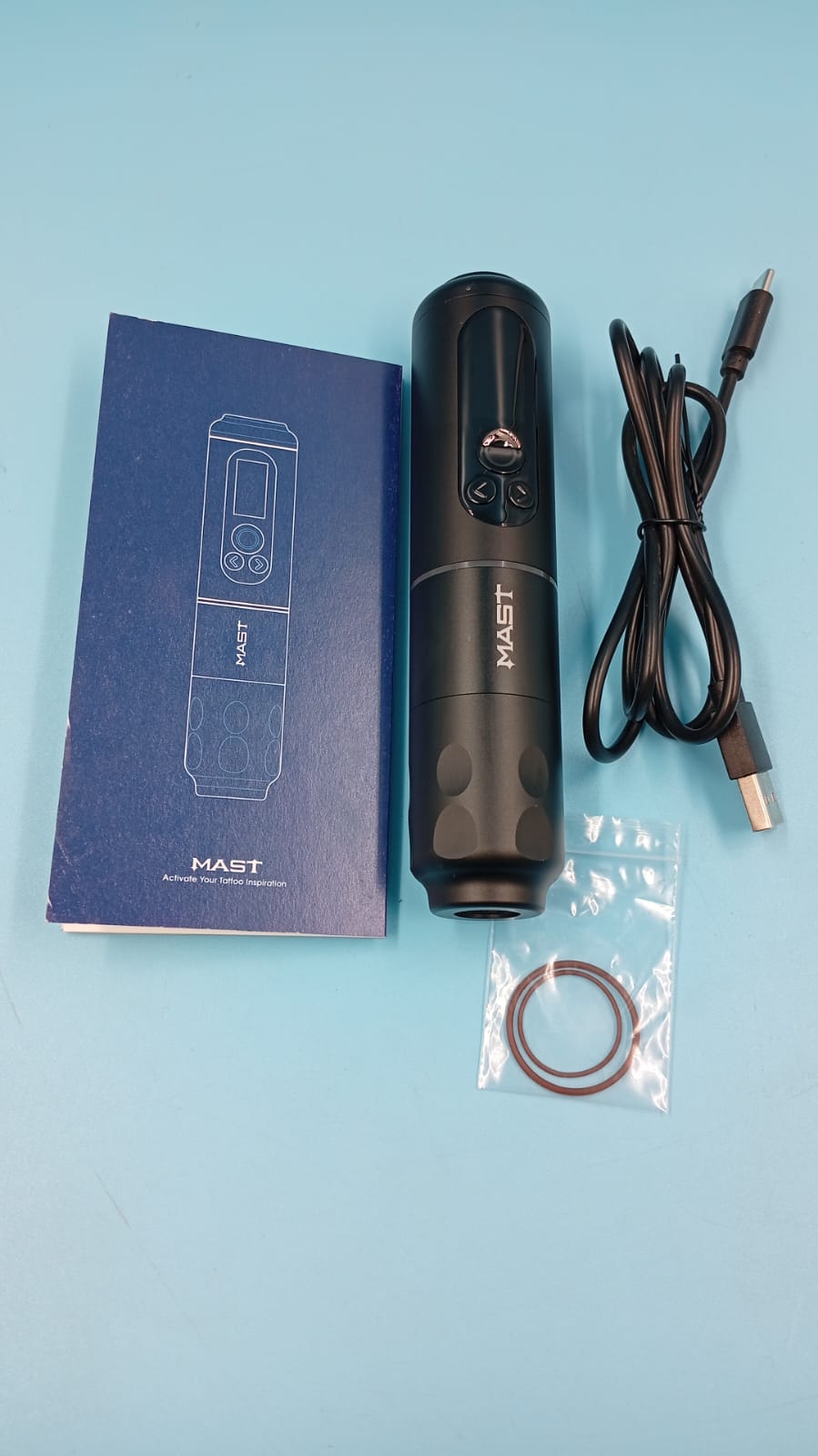 Pluma de tatuaje inalámbrica, Mast Archer2, Negro (USADO).
