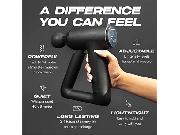 Pistola electrica de masaje muscular profundo. BodyPulse