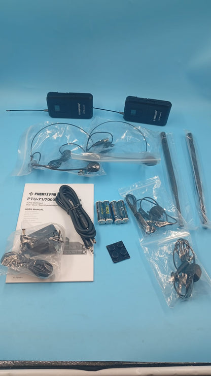 Sistema de Micrófono Inalámbrico Phenyx Pro UHF Dual PTU-71-2B