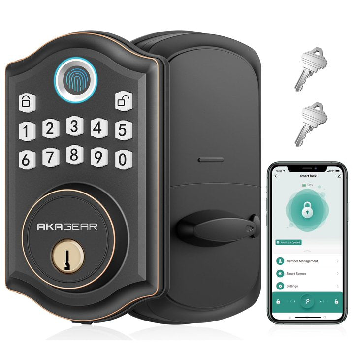 Cerradura De Puerta Con Teclado Electrónico Y Con Huella Digital