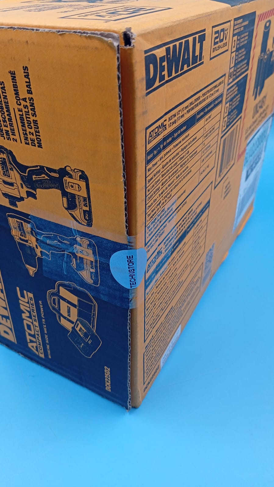 Kit DeWalt de 2 herramientas, sin escobillas Atomic 20V Max.