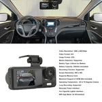 Dash Cam, Cámara de Tablero de Lente Triple de Visión.