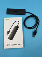ACER USB Hub 4 Puertos portátil Puerto alimentación Tipo C