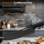 Juego de Cuchillos de Cocina de 14 Pzas con Afilador Incorporado. ASTERCOOK