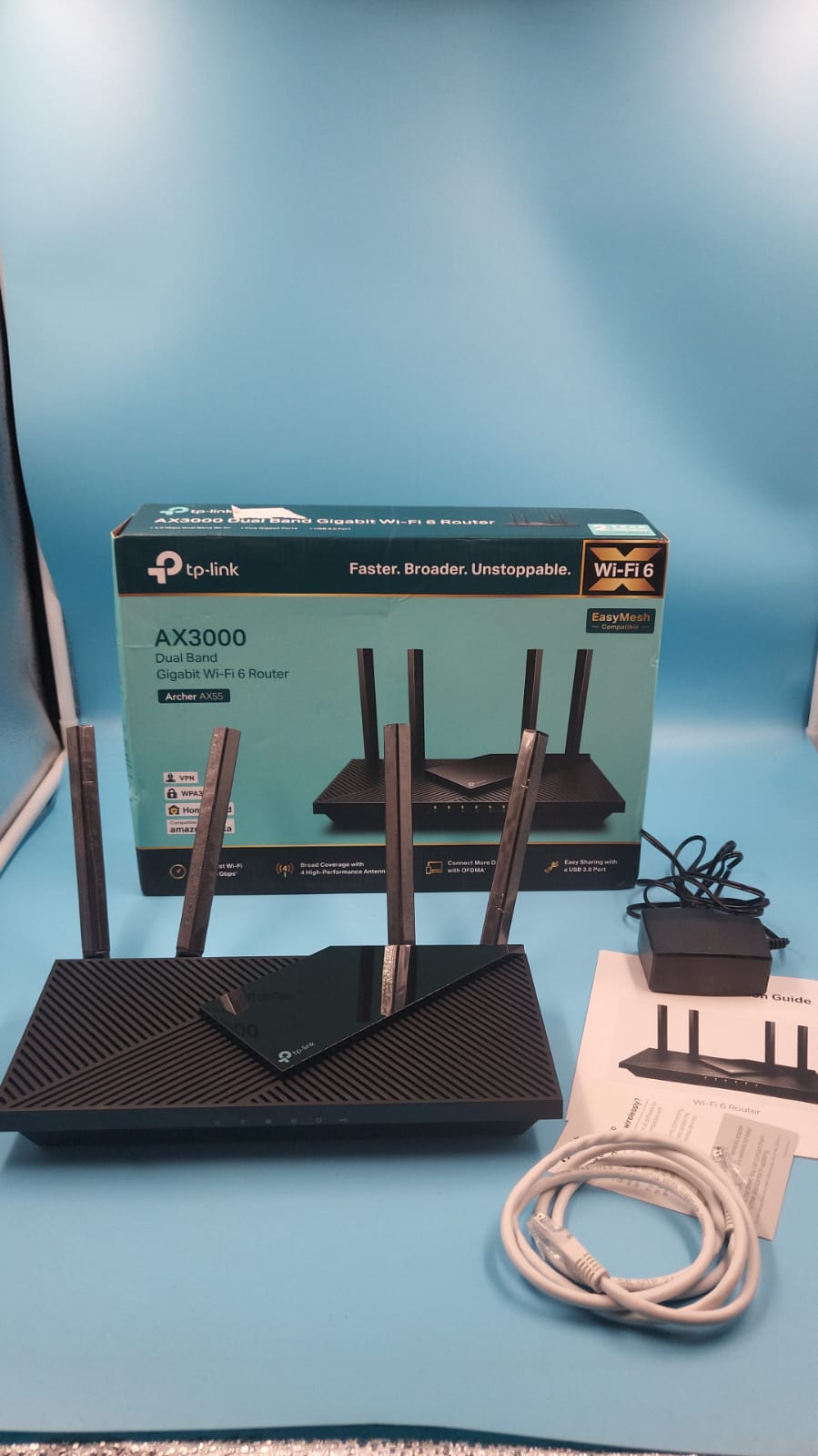 Router Wi-Fi 6 Archer AX55 de Doble Banda TP-Link AX3000 open box