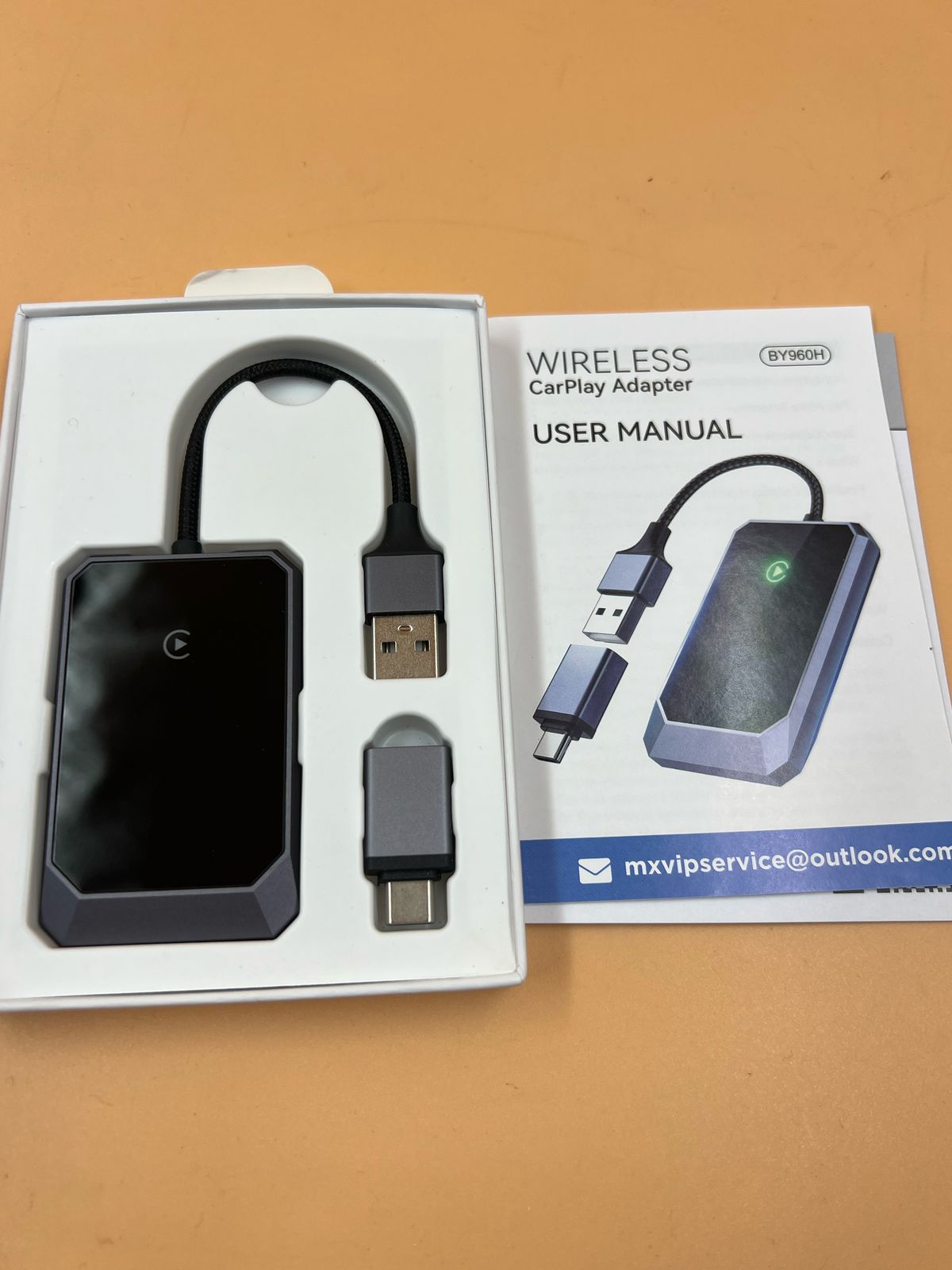 Adaptador inalámbrico Carplay tipo-C