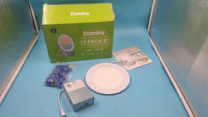 Luces Led Empotrables DAMINY 6 Pulgadas Blanco 12 pza.