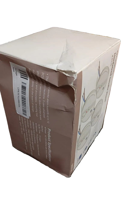 Juego De Detectores De Humo Interconectados, 4pcs, Bat. Remp