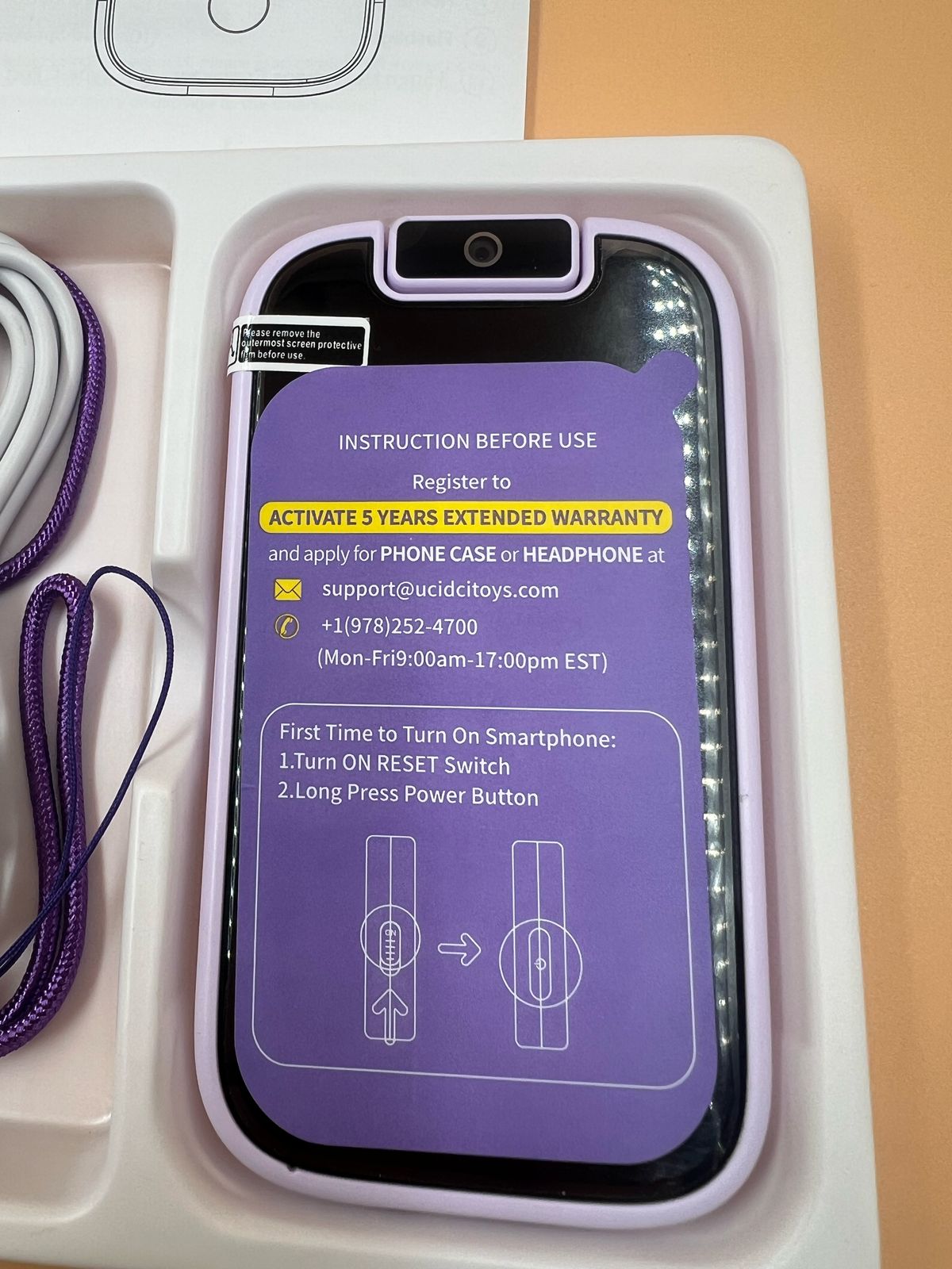 Teléfono para niñas cámara dual y juegos (USADO)