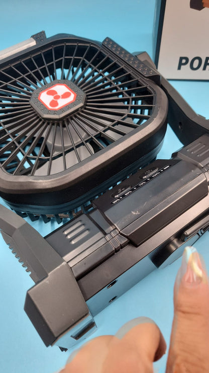 Ventilador Recargable Inalámbrico USB Con Luz LED Detalle