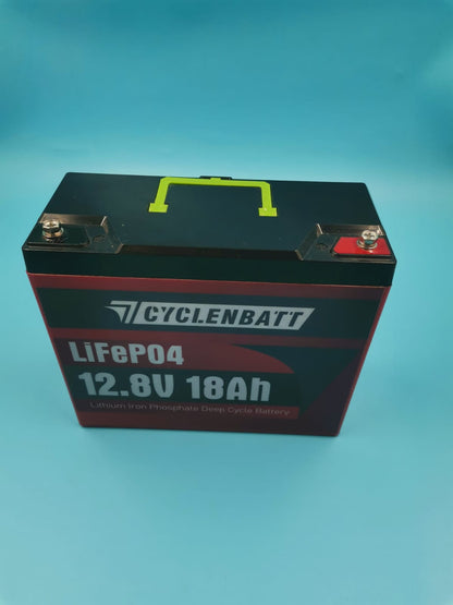 Batería Litio LiFePO4 12.8V 18Ah Recargable Con BMS- Cyclenbatt
