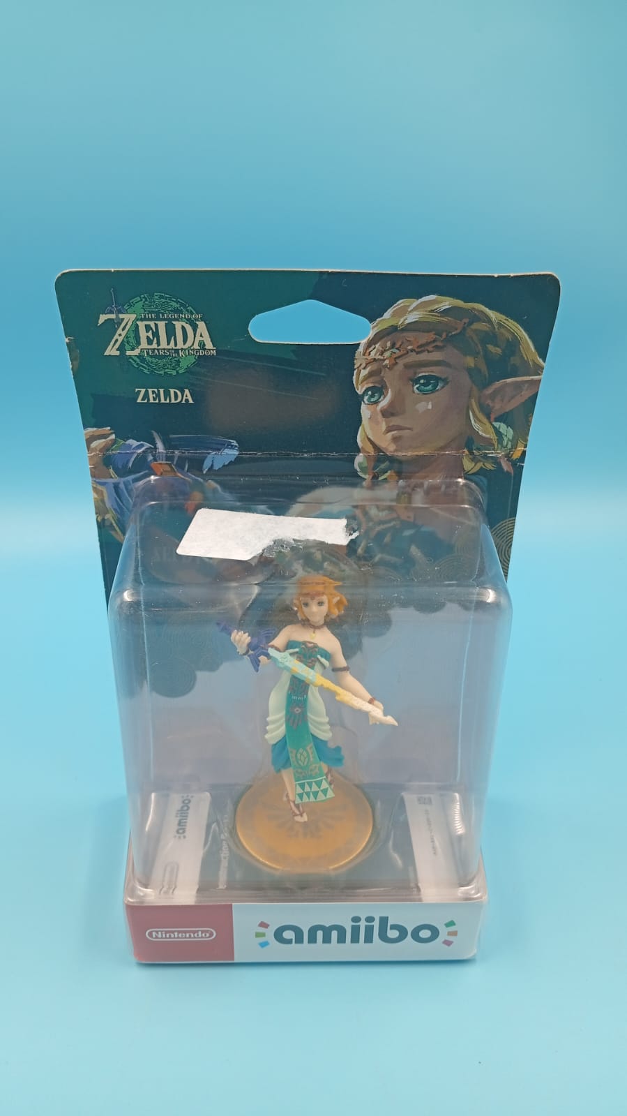 Figura de Zelda de la serie la leyenda de Zelda, (DETALLE EMPAQUE)