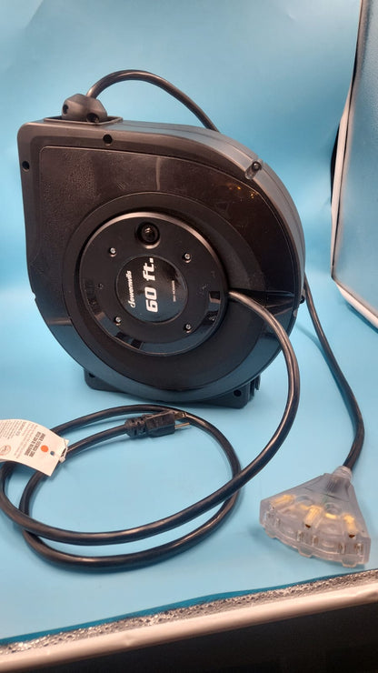 Carrete Retráctil Cable Extensión 60 Pies 12AWG. DEWENWILS