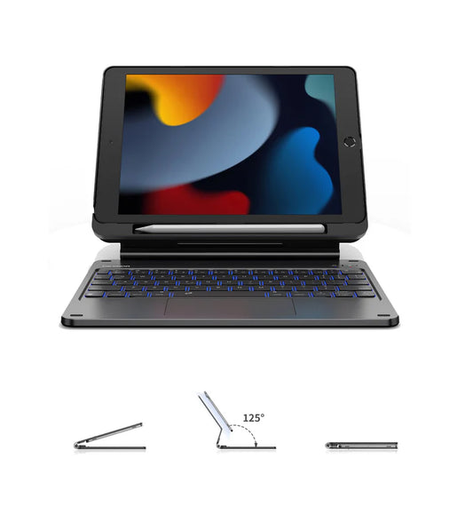 Funda con teclado estilo mágico para iPad de 9.ª, 8.ª y 7.ª Gen de 10,2