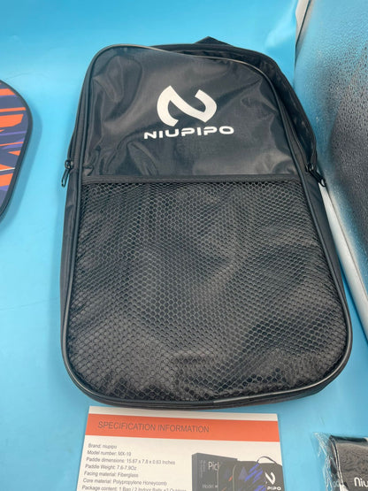 Niupipo  MX-19  Paletas de Pickleball,Juego de 4 Bolas y 1 Bolsa.