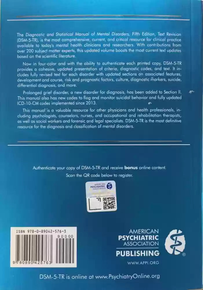 Diagnostic and Statistical Manual of Mental Disorders, Fifth Edition, Text Revision