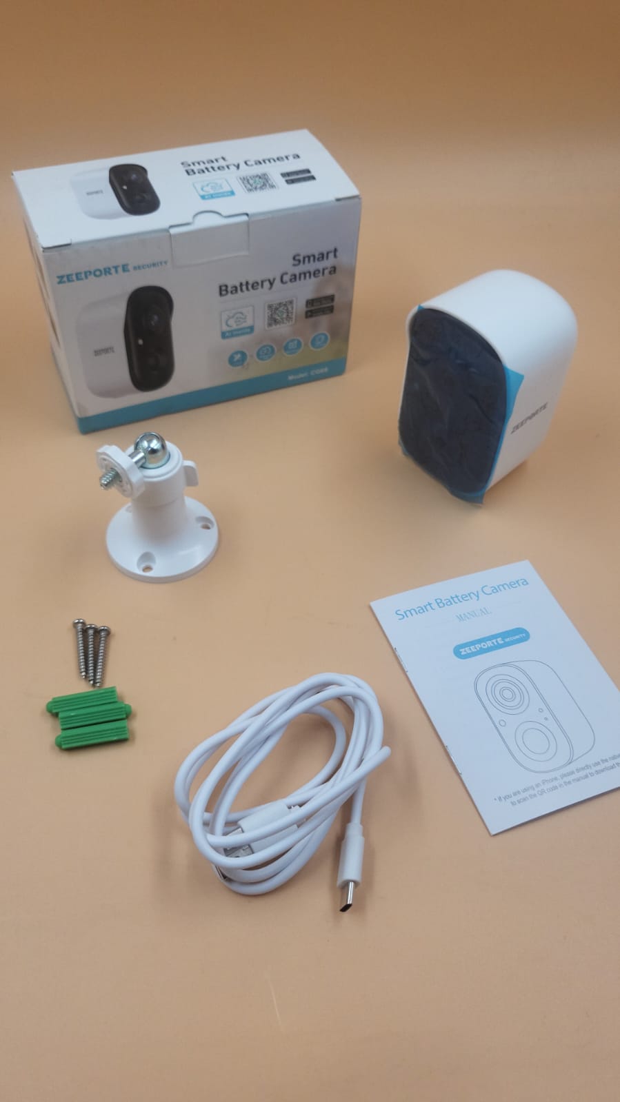 Cámaras de seguridad inalámbricas para exteriores, 2K con batería para seguridad ZEEPORTE