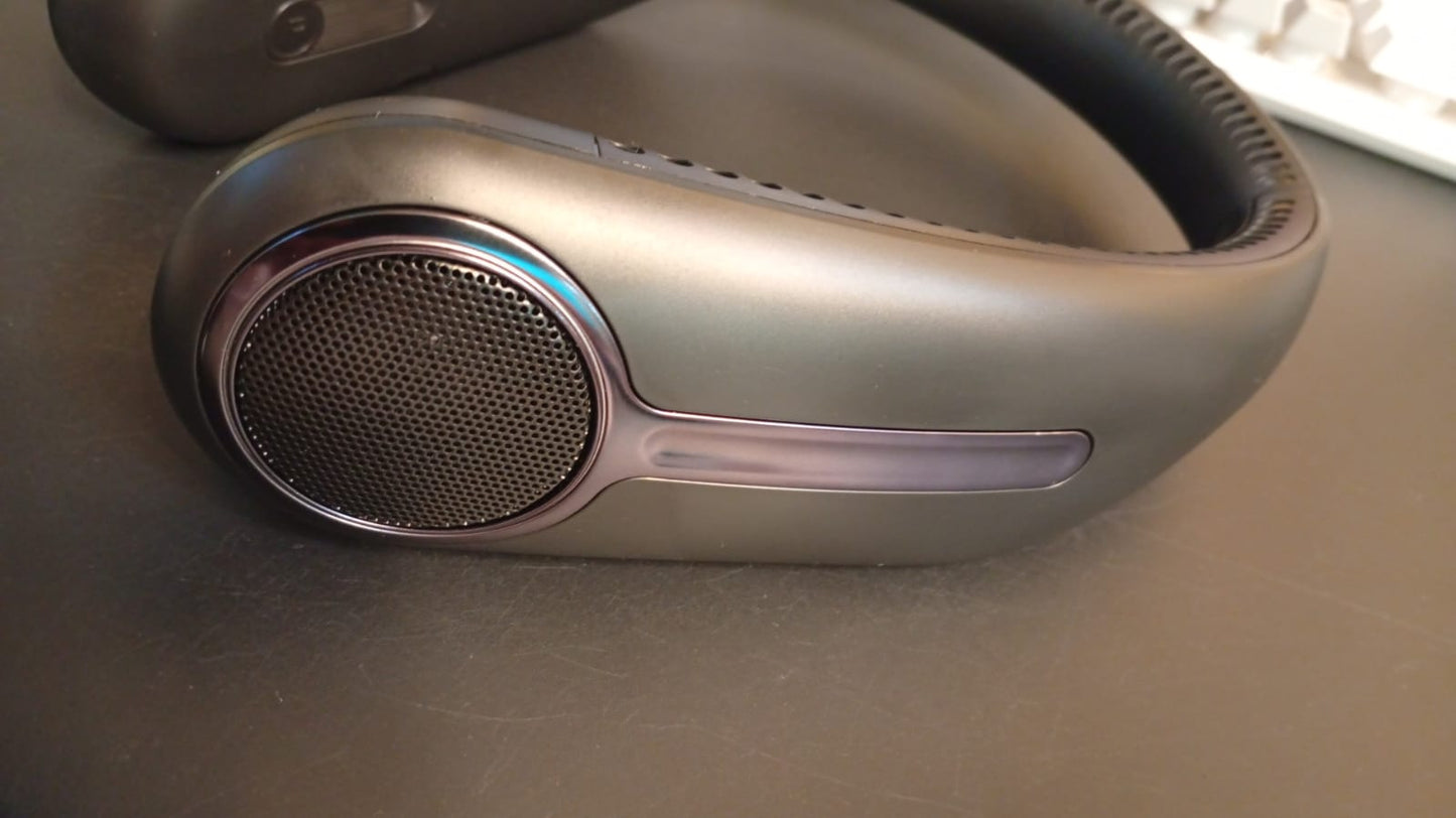 Ventilador de cuello portátil, sin aspas, 4 velocidades, recargable.