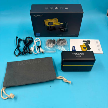 NEEWER CM28 Micrófono Lavalier Inalámbrico 2TX 1RX 4GB