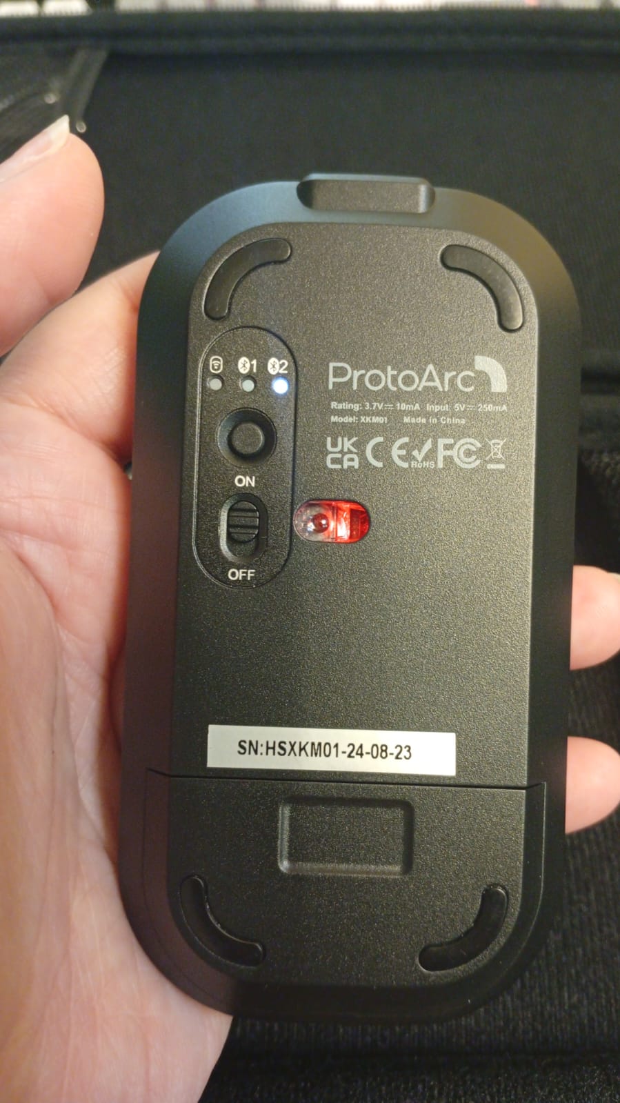 Combo de mouse inalámbrico y teclado plegable Protoarc, AZUL.