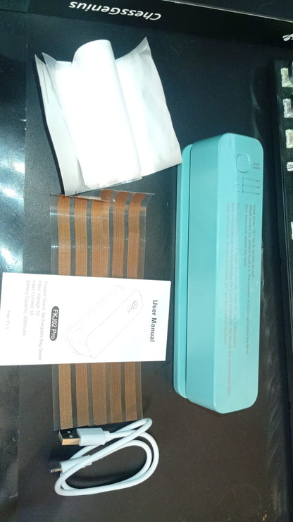 Mini sellador de bolsas recargable, 3 temperaturas ajustables, FEPPO.
