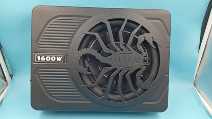 Subwoofer y amplificador para automóvil de 1600 W, luz RGB (USADO)