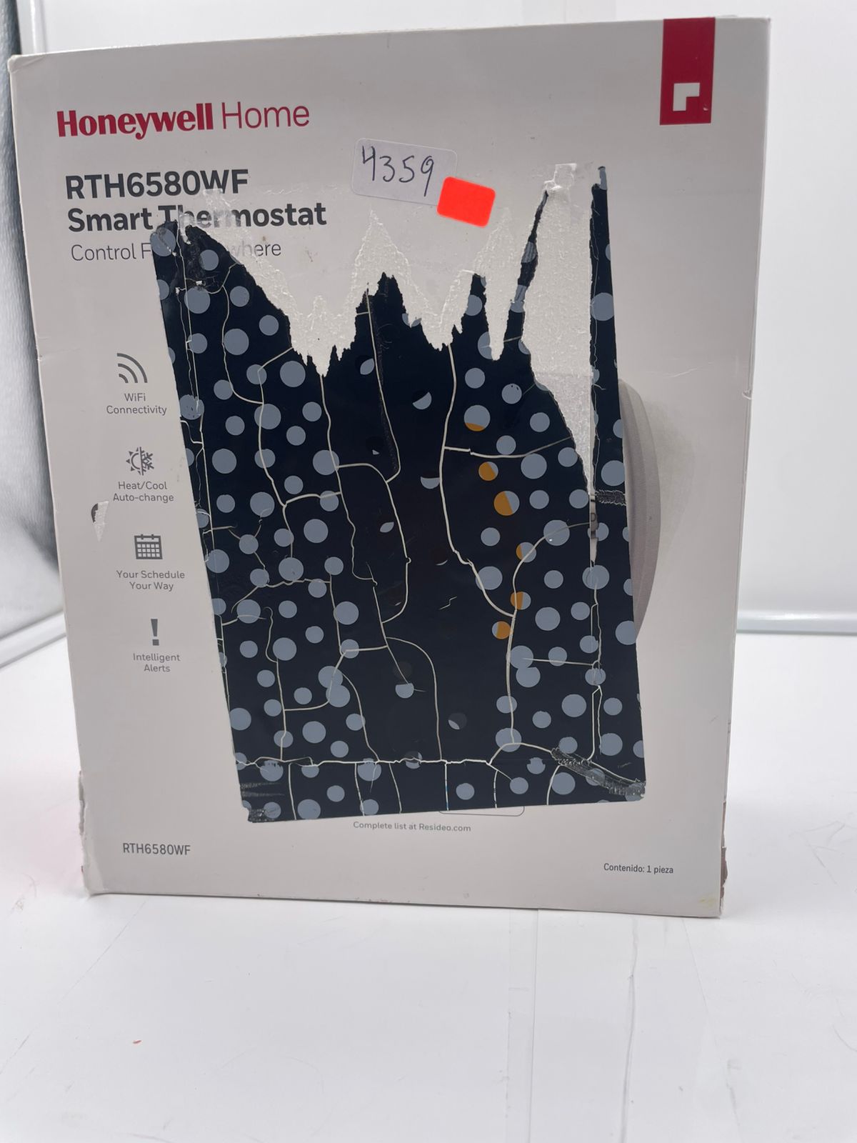 Termostato programable Honeywell Home Wi-Fi de 7 días.